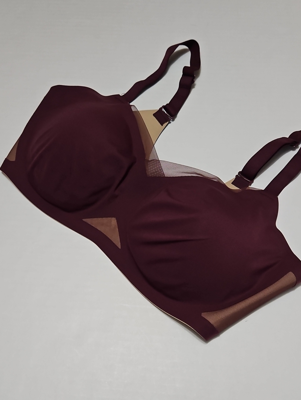 Honeylove Seamless Crossover T-Shirt Bra β Burgundy Plum Size 1X 40 C/D